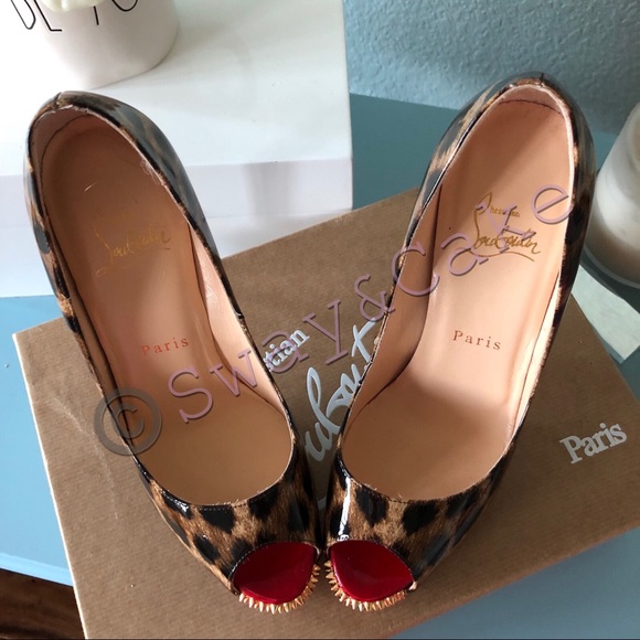 Louboutin New Very Prive Leopard Print - Picture 7 of 8